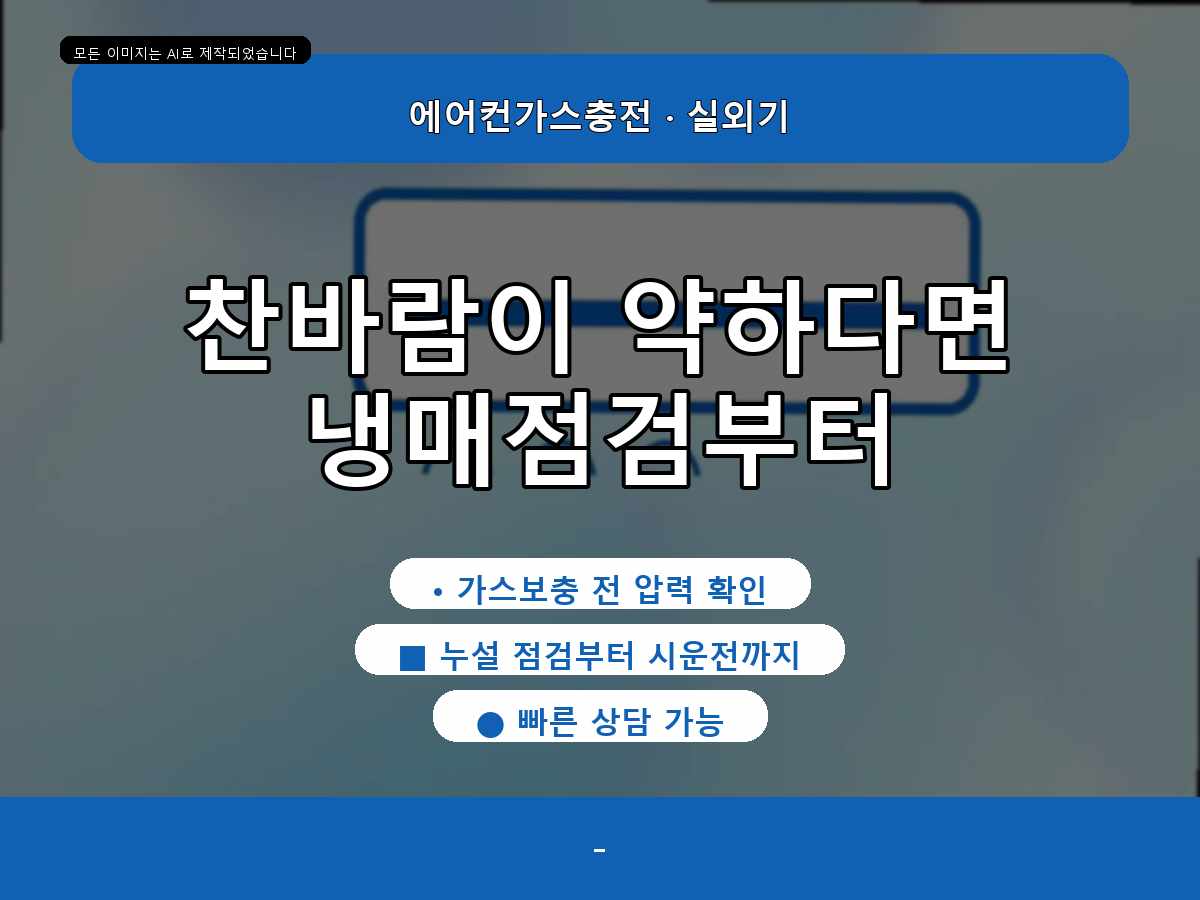 유성구 에어컨가스충전 화암동, 가정집 냉방불량 점검, 난간·외벽 조건까지 먼저 확인