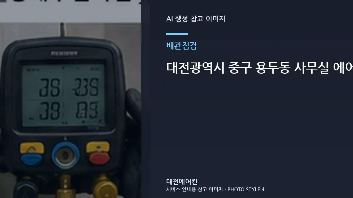 대전광역시 중구 용두동 사무실 에어컨 배관에 성에가 보일 때, 냉매 점검과 함께 확인할 배관 상태