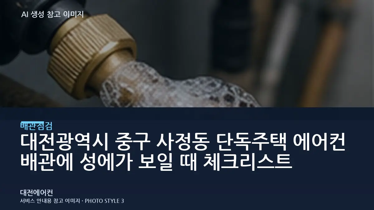대전광역시 중구 사정동 단독주택 에어컨 배관에 성에가 보일 때 체크리스트
