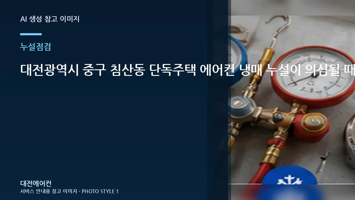 대전광역시 중구 침산동 단독주택 에어컨 냉매 누설이 의심될 때, 배관 연결부를 함께 보는 이유