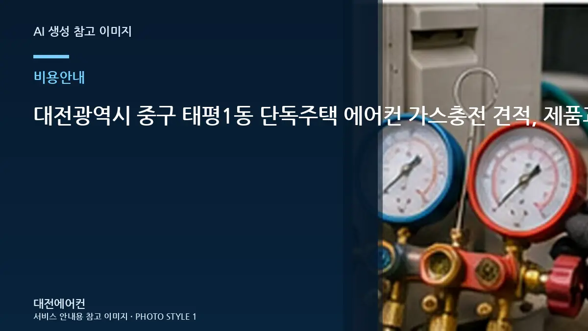 대전광역시 중구 태평1동 단독주택 에어컨 가스충전 견적, 제품과 냉매 종류를 확인하는 이유