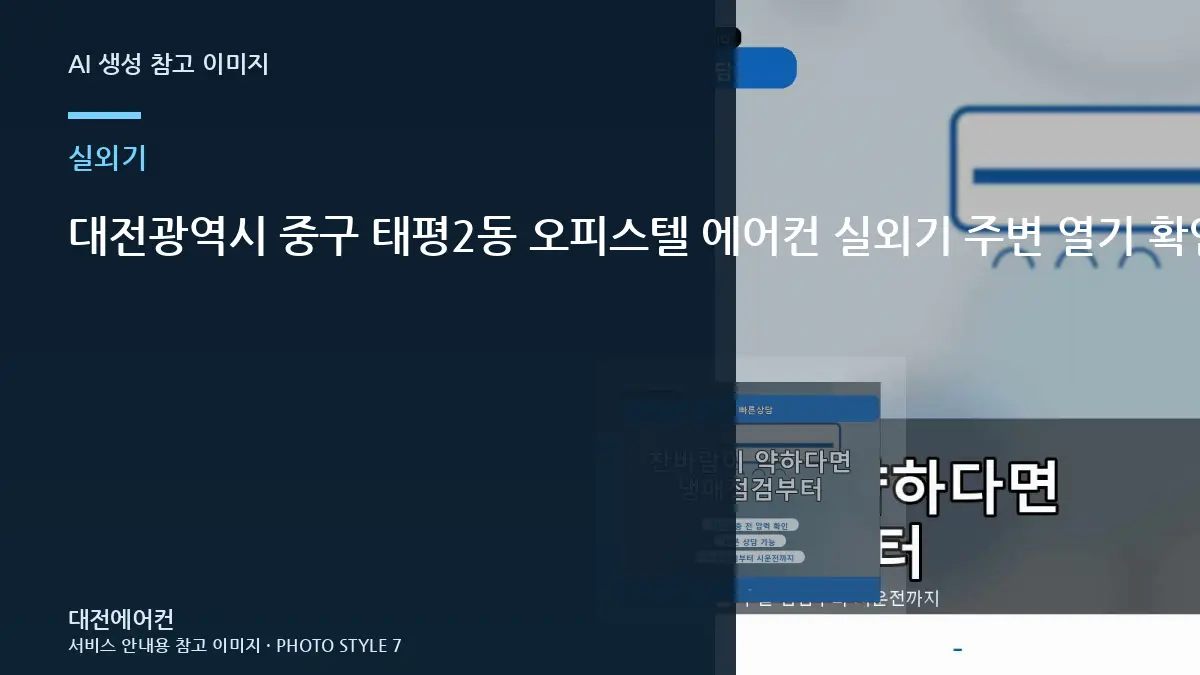대전광역시 중구 태평2동 오피스텔 에어컨 실외기 주변 열기 확인, 냉매 충전 전에 실외기부터 보는 이유