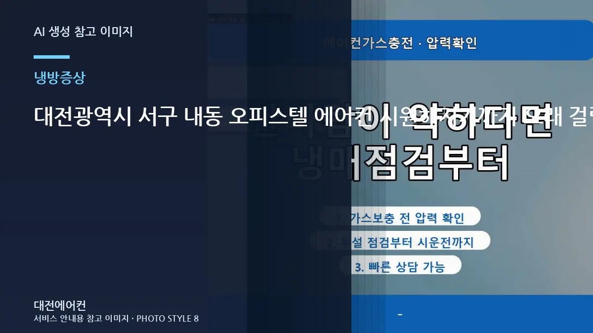대전광역시 서구 내동 오피스텔 에어컨 시원해지기까지 오래 걸릴 때 점검 체크리스트