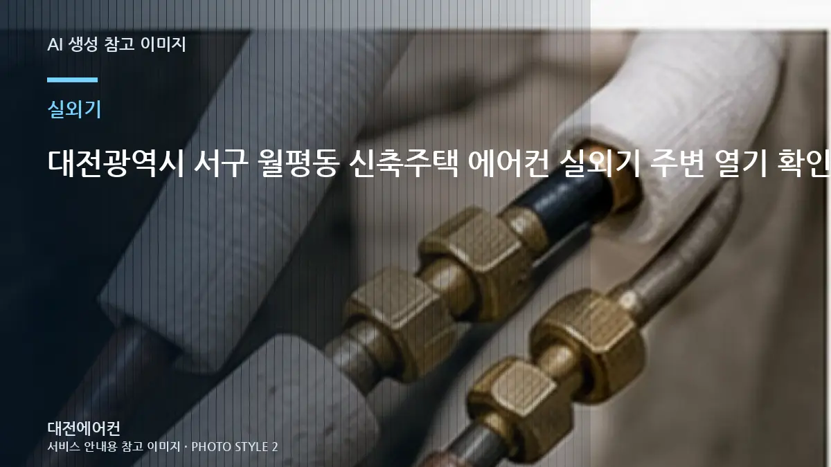 대전광역시 서구 월평동 신축주택 에어컨 실외기 주변 열기 확인, 가스 부족처럼 느껴질 수 있는 경우