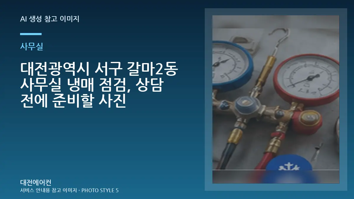 대전광역시 서구 갈마2동 사무실 냉매 점검, 상담 전에 준비할 사진