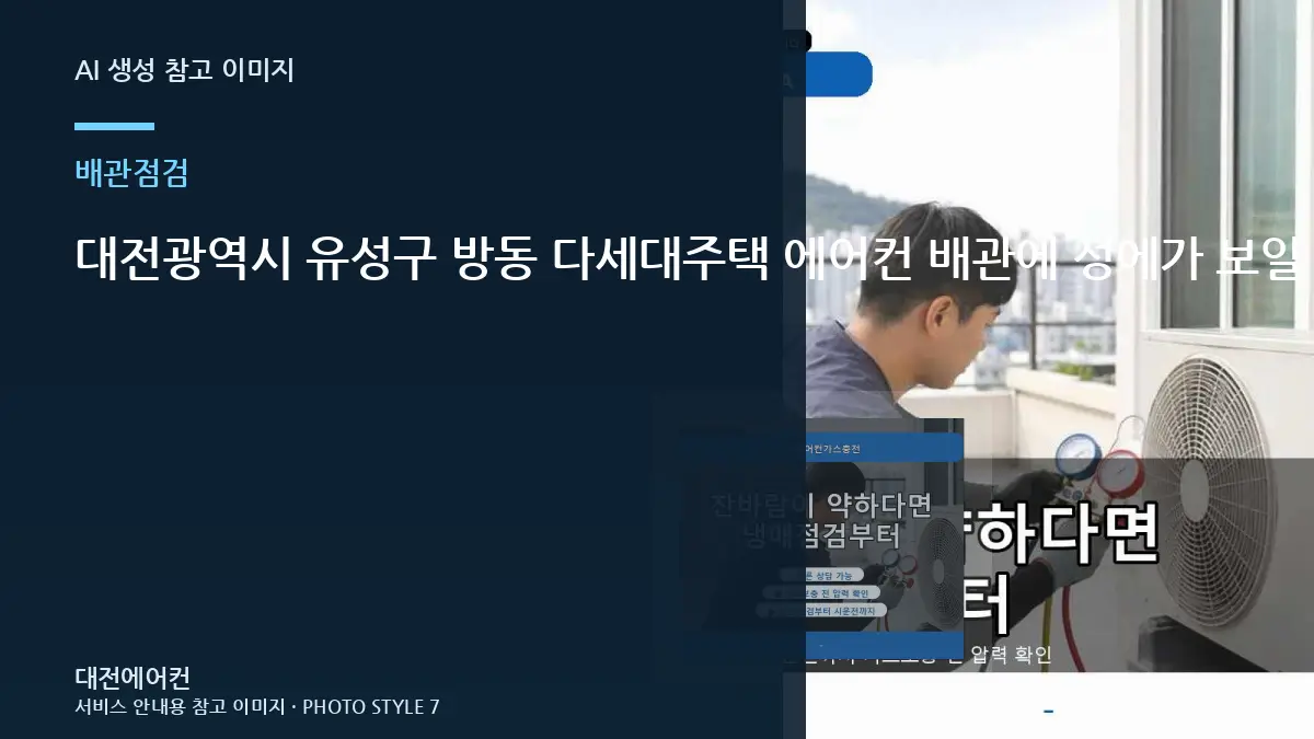 대전광역시 유성구 방동 다세대주택 에어컨 배관에 성에가 보일 때, 작업 범위를 정하는 기준