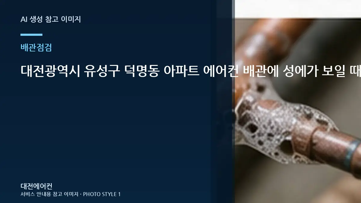 대전광역시 유성구 덕명동 아파트 에어컨 배관에 성에가 보일 때, 연결부와 누설 가능성을 확인하는 방법