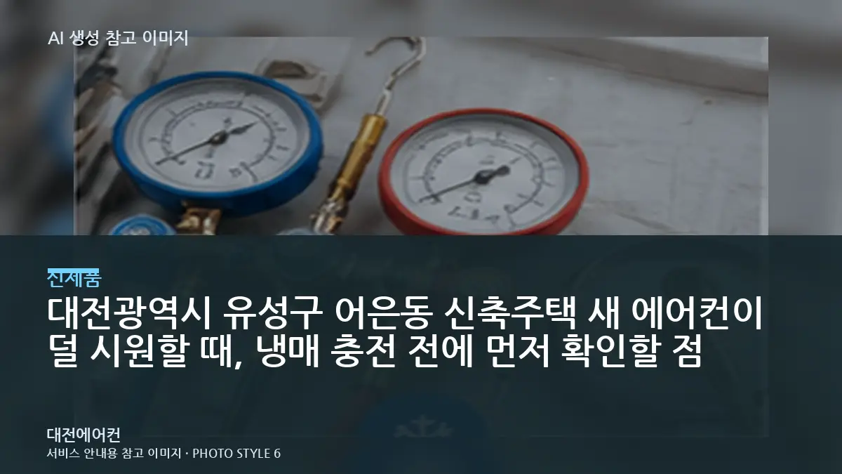 대전광역시 유성구 어은동 신축주택 새 에어컨이  덜 시원할 때, 냉매 충전 전에 먼저 확인할 점