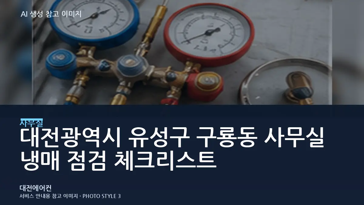 대전광역시 유성구 구룡동 사무실 냉매 점검 체크리스트