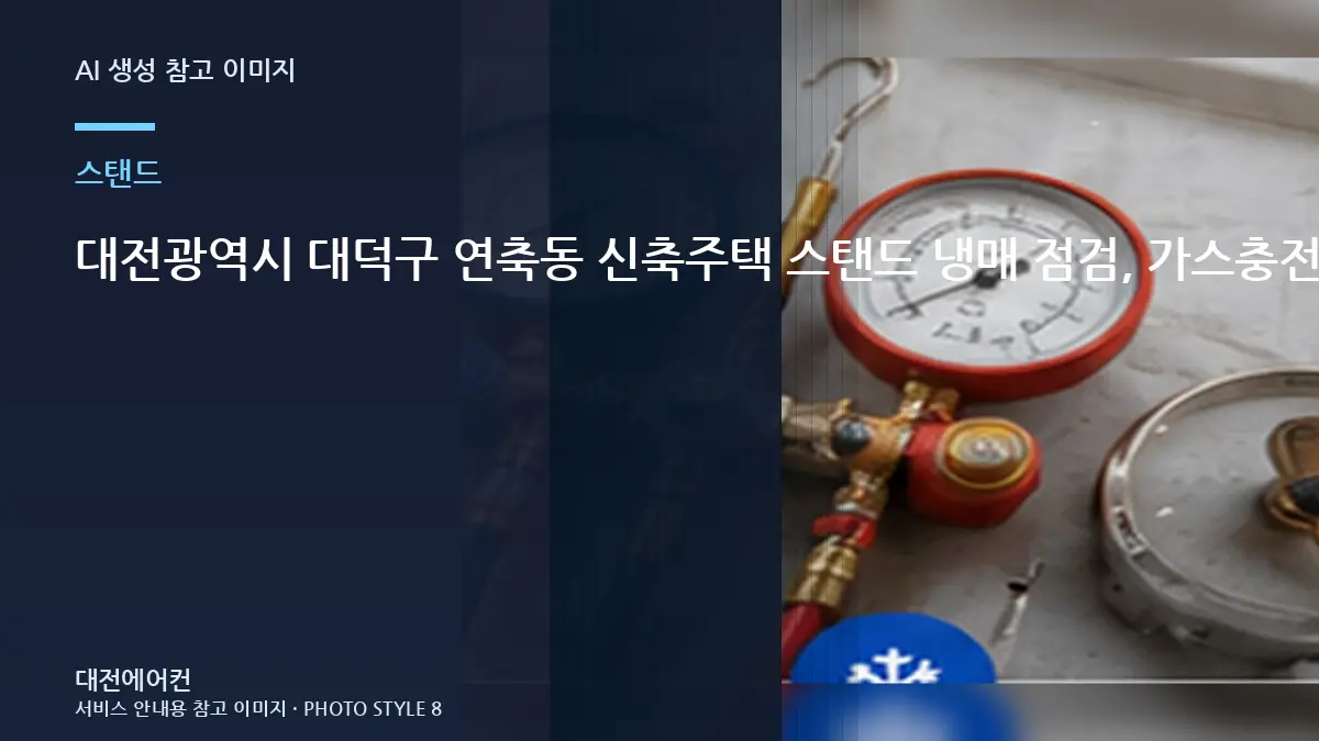 대전광역시 대덕구 연축동 신축주택 스탠드 냉매 점검, 가스충전 전에 확인할 체크리스트