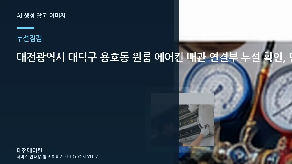 대전광역시 대덕구 용호동 원룸 에어컨 배관 연결부 누설 확인, 단순 보충보다 원인 확인이 먼저인 이유