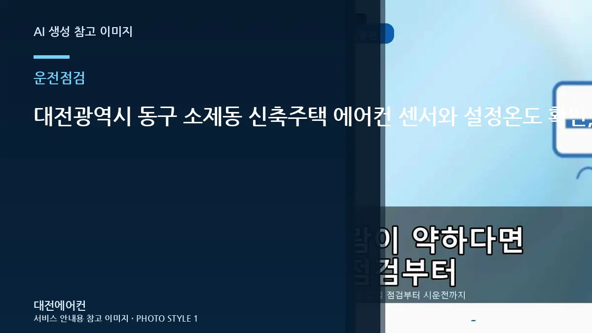 대전광역시 동구 소제동 신축주택 에어컨 센서와 설정온도 확인, 가스충전 전에 먼저 확인하는 이유