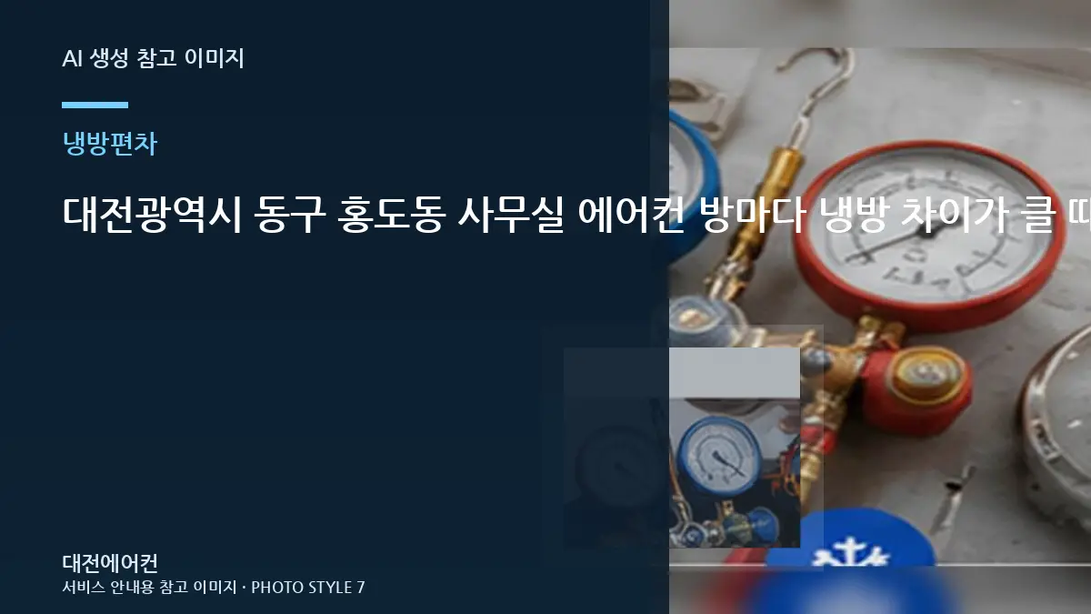 대전광역시 동구 홍도동 사무실 에어컨 방마다 냉방 차이가 클 때, 냉매부터 단정하면 안 되는 이유