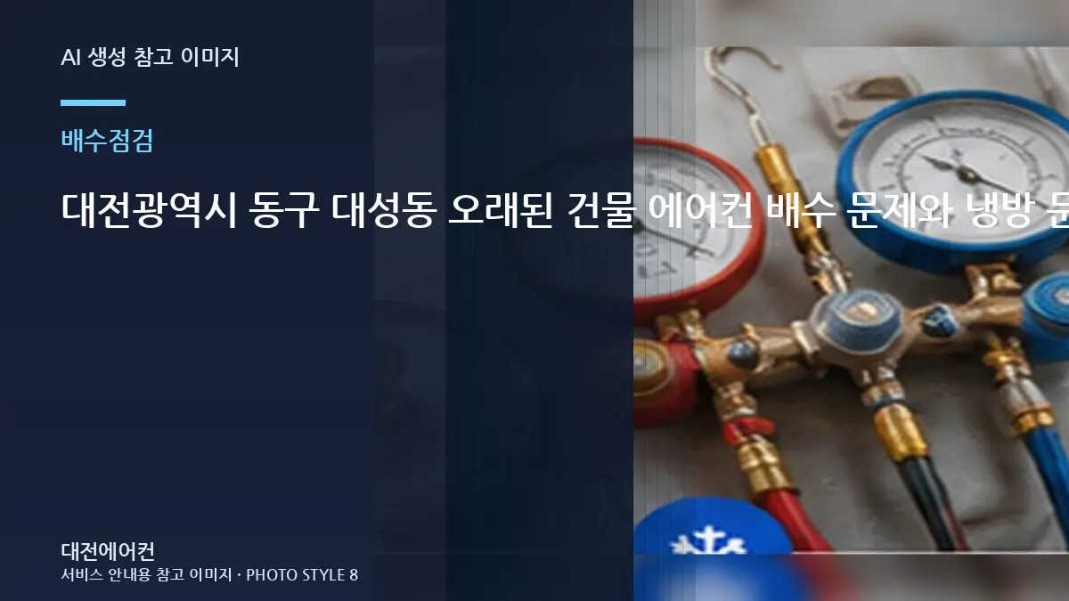 대전광역시 동구 대성동 오래된 건물 에어컨 배수 문제와 냉방 문제 구분, 냉방 저하 원인을 나눠 보는 방법