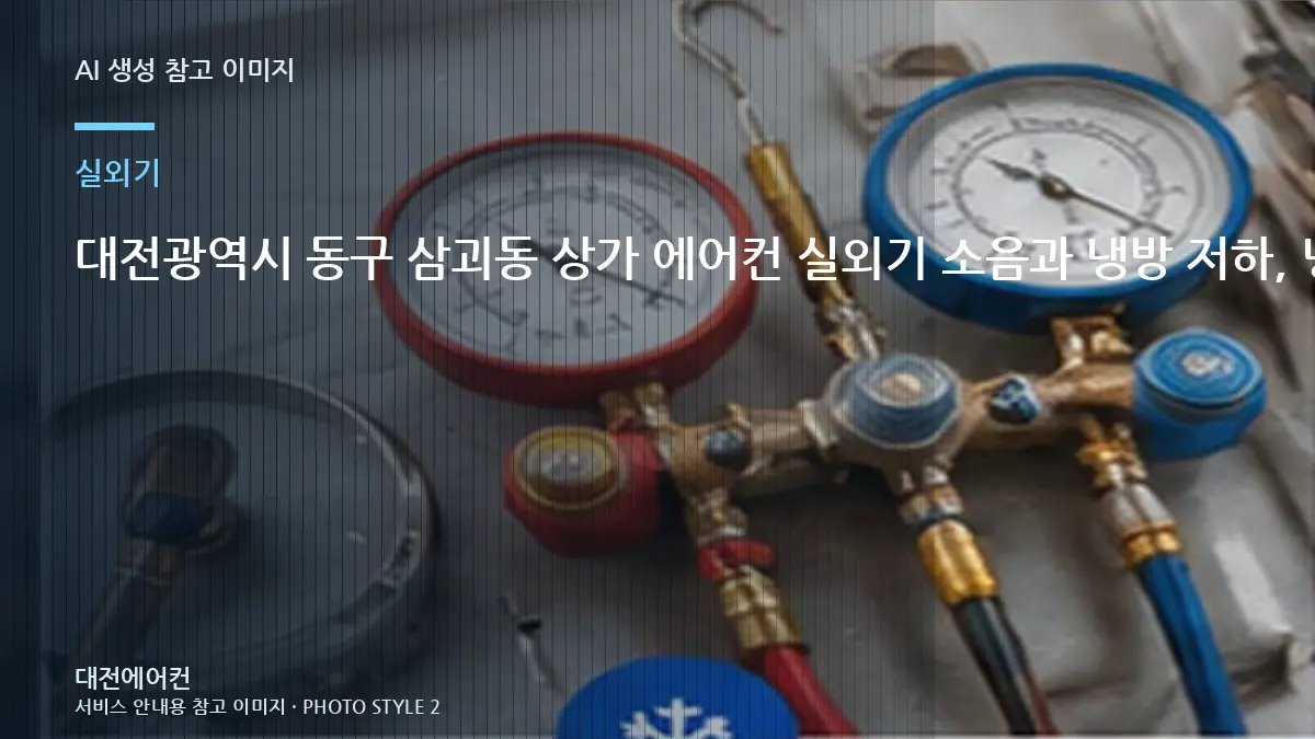 대전광역시 동구 삼괴동 상가 에어컨 실외기 소음과 냉방 저하, 냉매 충전 전에 실외기부터 보는 이유