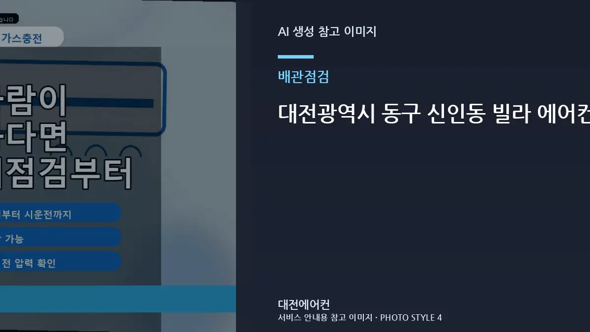 대전광역시 동구 신인동 빌라 에어컨 배관 길이와 냉매 점검, 가스충전 전에 배관을 보는 이유