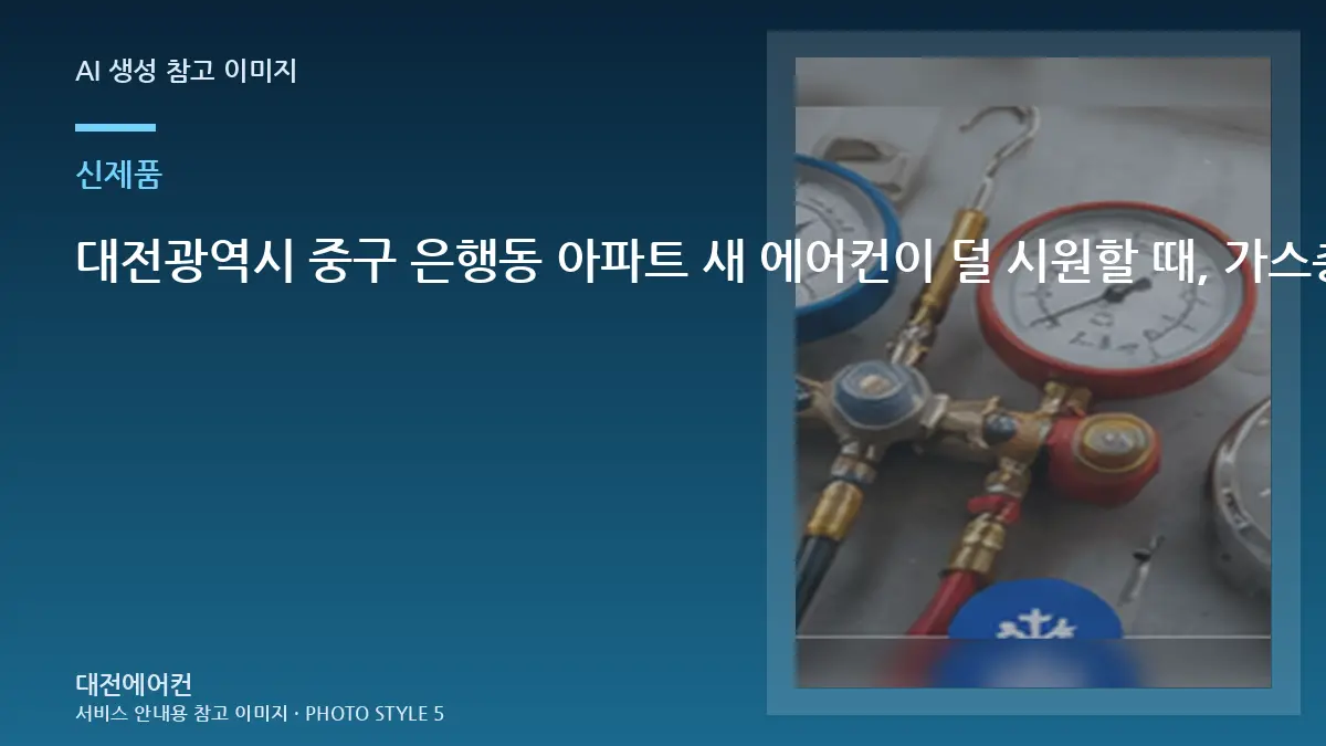 대전광역시 중구 은행동 아파트 새 에어컨이  덜 시원할 때, 가스충전이 필요한지 구분하는 순서