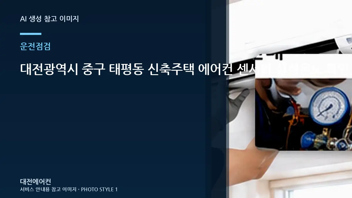 대전광역시 중구 태평동 신축주택 에어컨 센서와 설정온도 확인, 냉방 저하 원인을 나눠 보는 방법